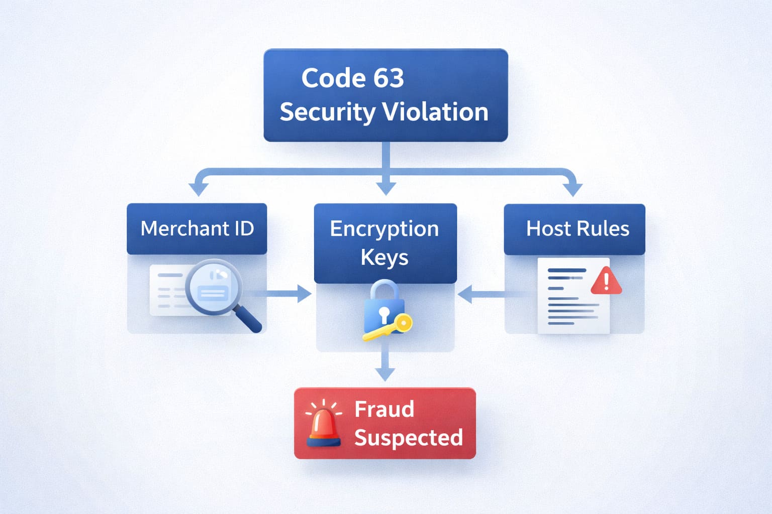 What Does "SEC Violation" Mean on Your Credit Card Terminal? 2 Transaction flow and ISO 8583 code 63 Security Violation response path
